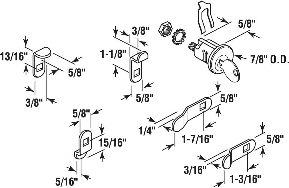 Prime-Line U 9940 Mailbox Lock – Replacement, Multipurpose Mailbox Lock for Several Brands – Brass Finish, ILCO 1003M Keyway, Opens Counter-Clockwise with 90º Rotation (1 Set)