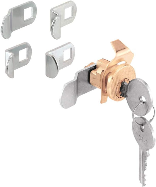 Prime-Line U 9940 Mailbox Lock – Replacement, Multipurpose Mailbox Lock for Several Brands – Brass Finish, ILCO 1003M Keyway, Opens Counter-Clockwise with 90º Rotation (1 Set)