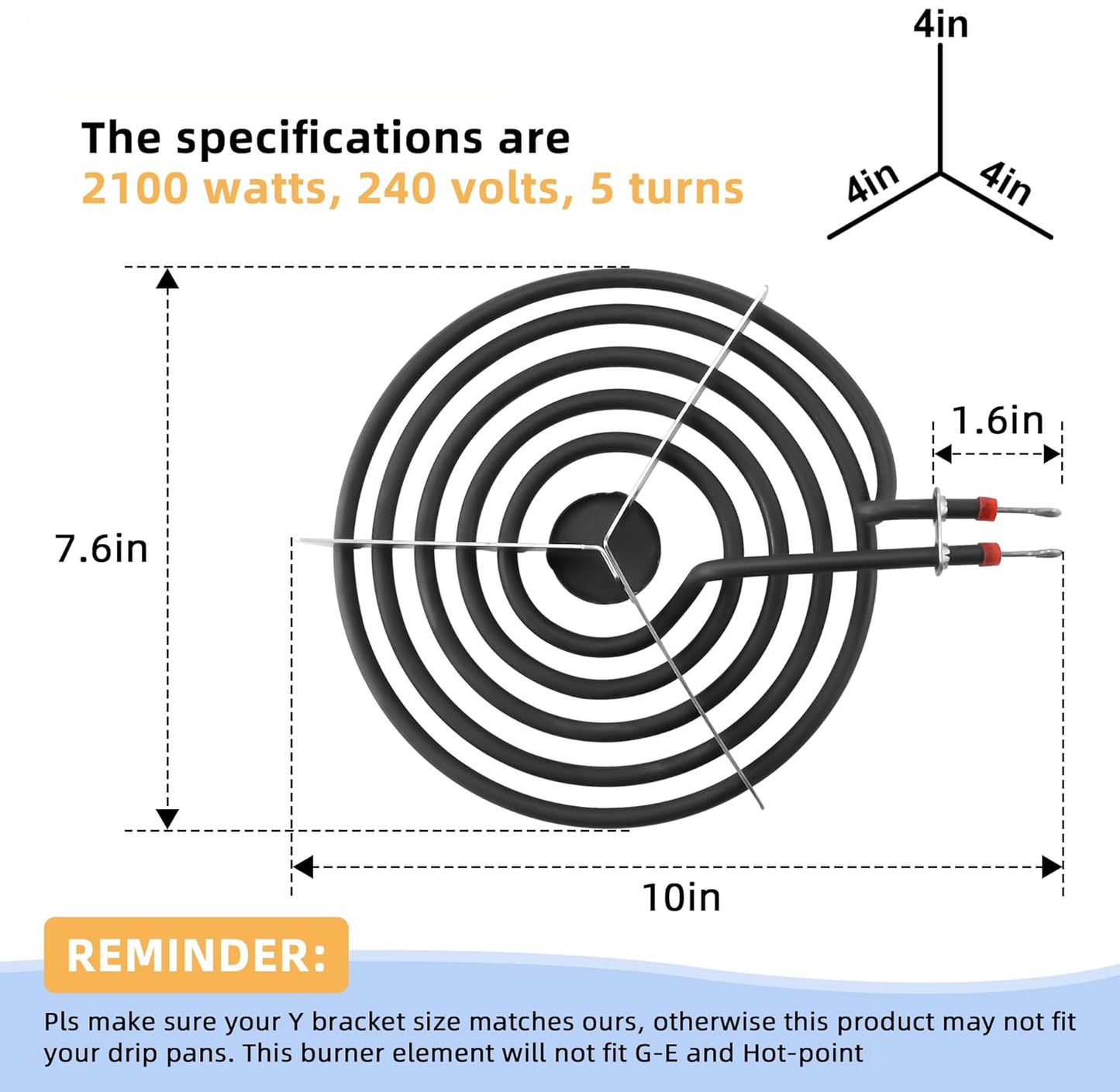 Electric Range Burner Surface Element (8 Inch)